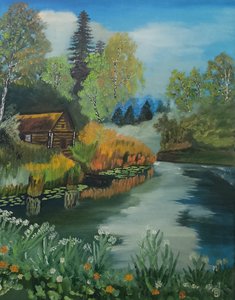 Сторожка на озере