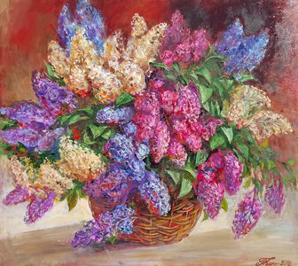 Сирень в корзине