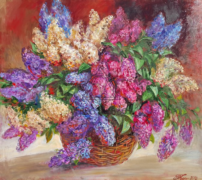 Сирень в корзине