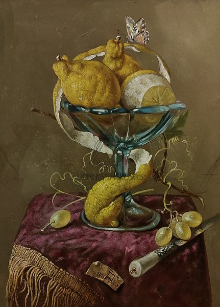 лимоны в вазе