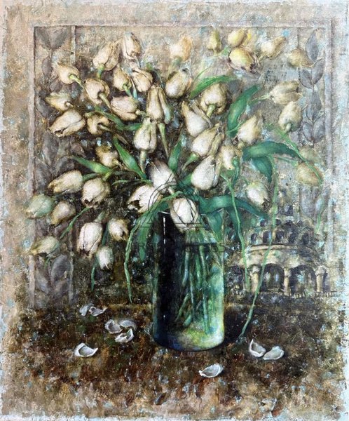 Букет белых тюльпанов или Белая усадьба весной