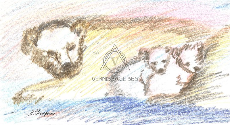 Медведица с медвежатами