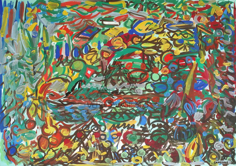 Голубой, прозрачный