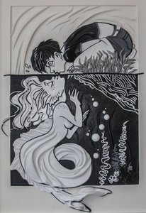 Картина из кожи « Ундина. Первая любовь»