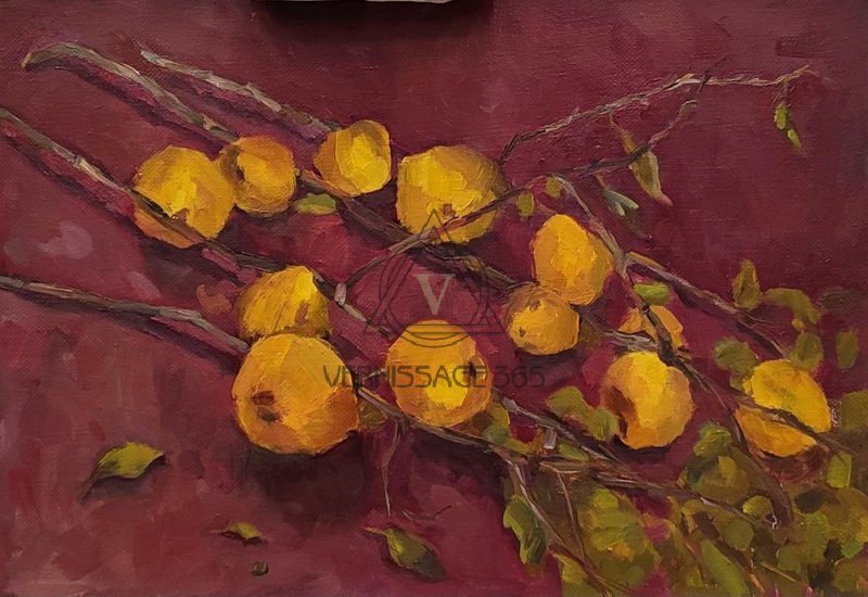 Айва на багряном