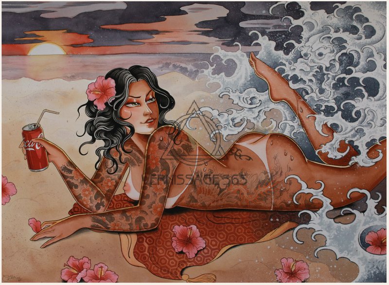 Закат на пляже