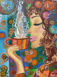 Девушка и кофе