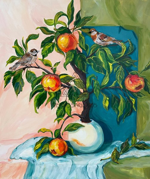 Персики и птицы