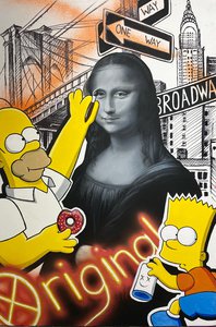 Гомер рисует Мона Лизу