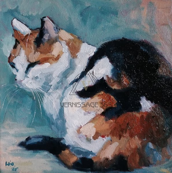 Этюд с трехцветной кошкой