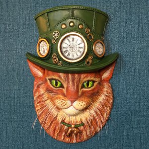 Интерьерное авторское панно "Маска кота"