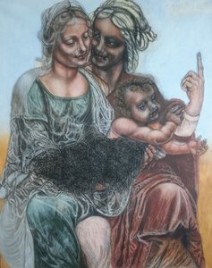 Мадонна с Младенцем со Святой Анной и маленьким Иоанном Крестителем