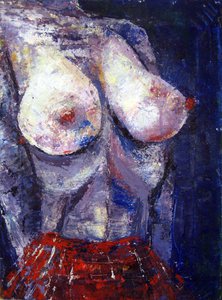 В красной юбке