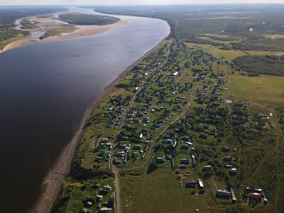 Село Кипиево и река Печора. Август 2022 год.