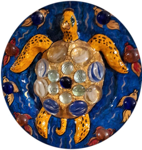 Настенная тарелка "Морская черепаха"