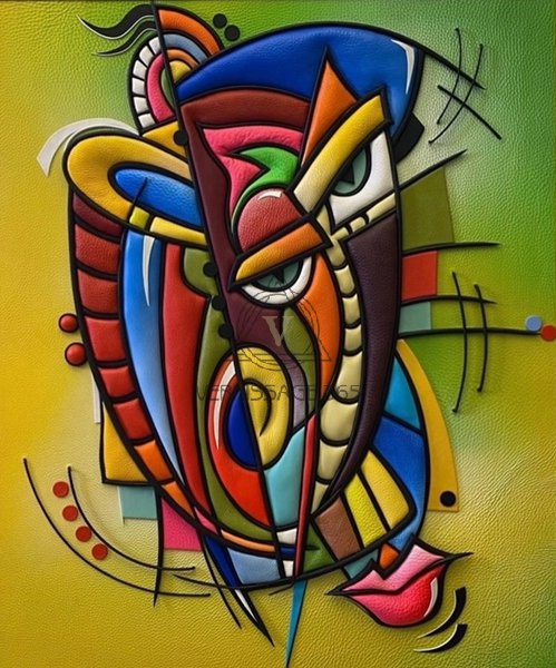 Картина из кожи «Стрит-Арт»