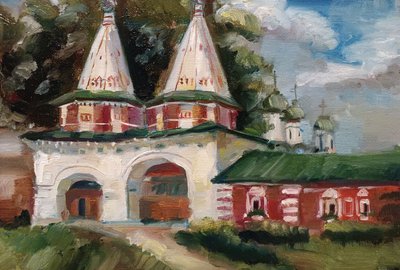 Ворота Ризоположенского женского монастыря. Суздаль