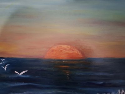 Закат на море