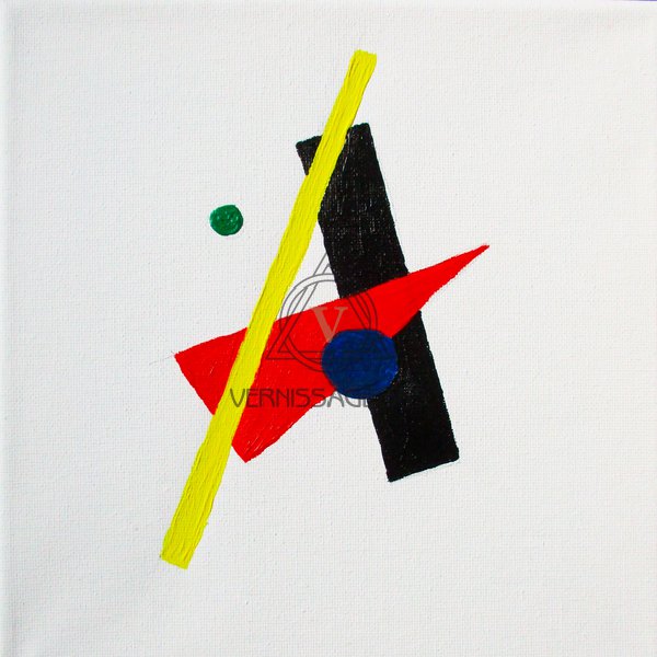 Буква А в стиле авангардного супрематизма